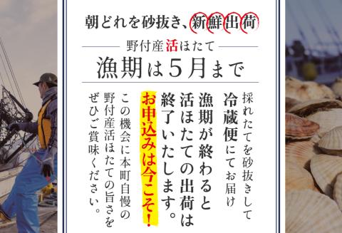 【先行予約】北海道野付産活ホタテ 3Kg（10枚前後）【KO0000001】