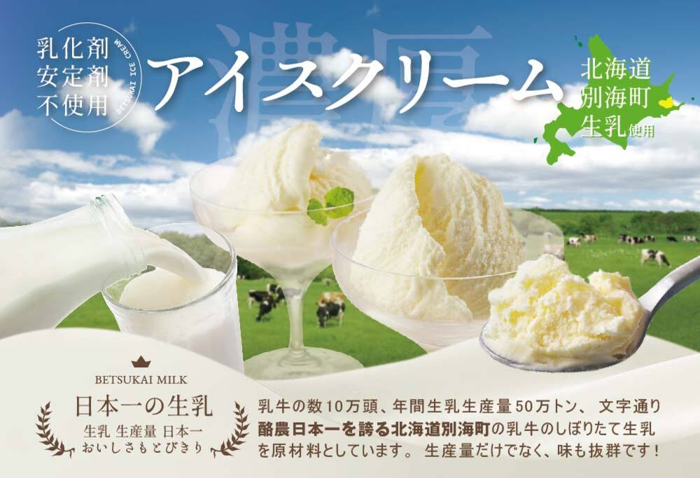 御礼！ランキング第１位獲得！北海道産 べつかいのアイスクリーム屋さん 120ml 12個入（4種×各3個）（A-07）( アイス ジェラート )BN1000014