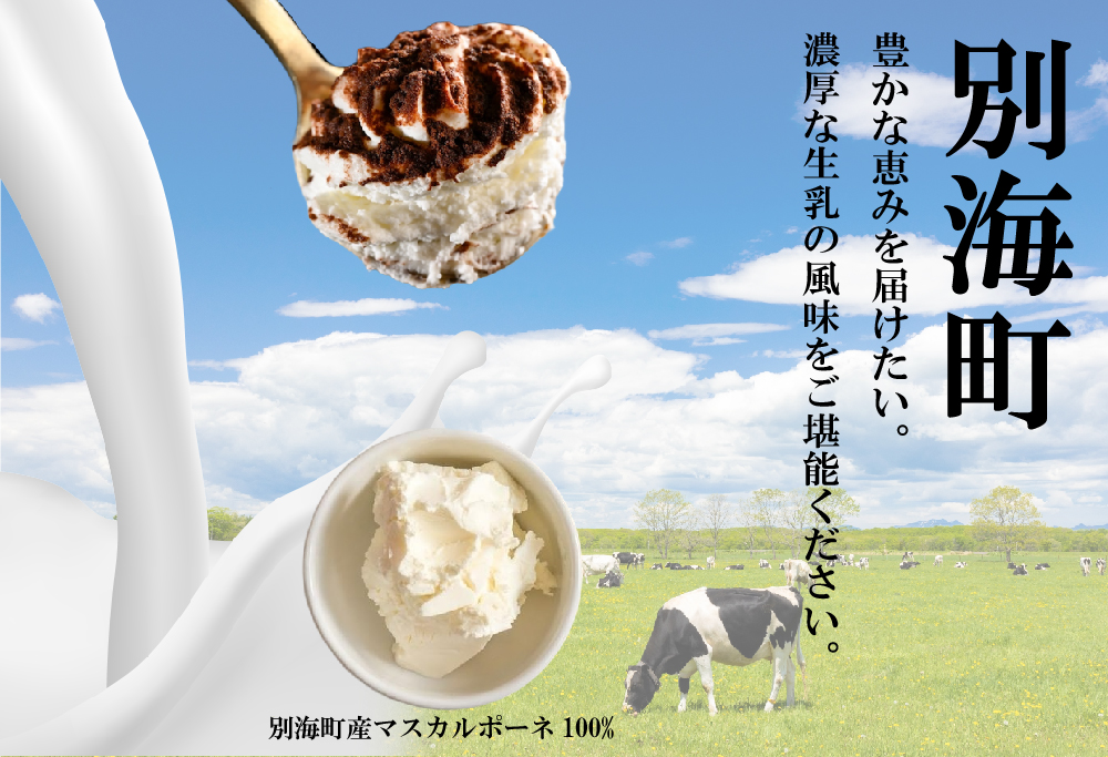 ランキング第2位獲得！べつかい産マスカルポーネの濃厚ティラミス120g×4個 【CM0000006】