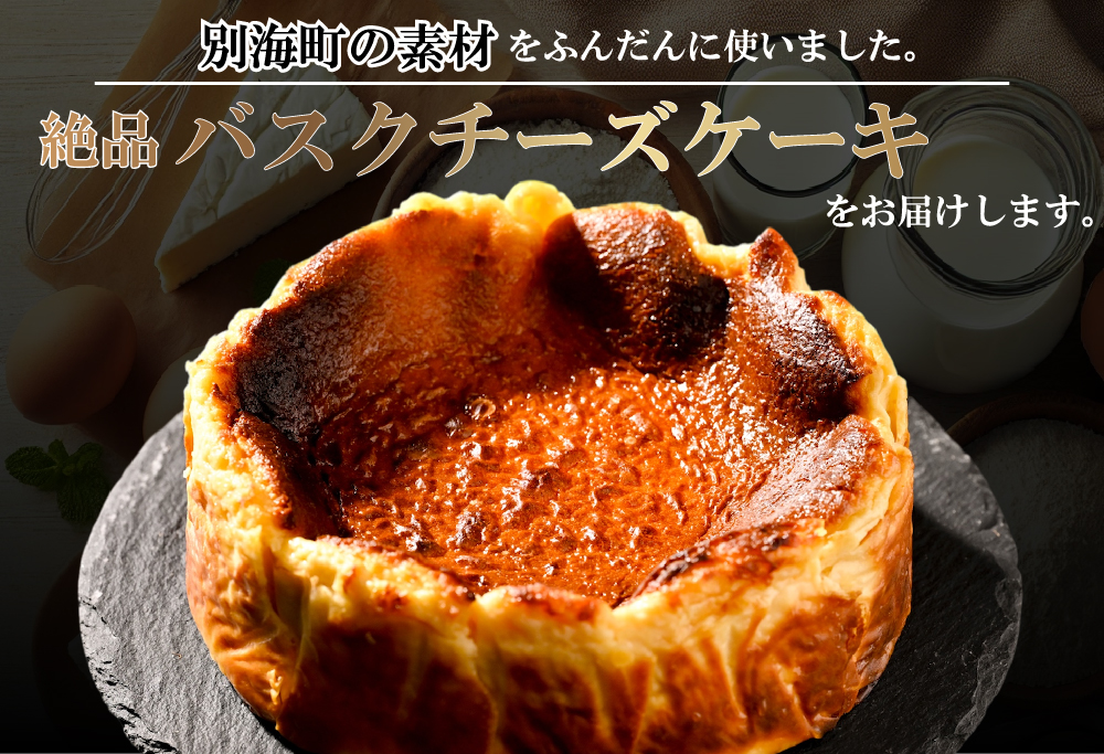 北海道チーズの濃厚バスクチーズケーキ 500g×1個【CM0000007】