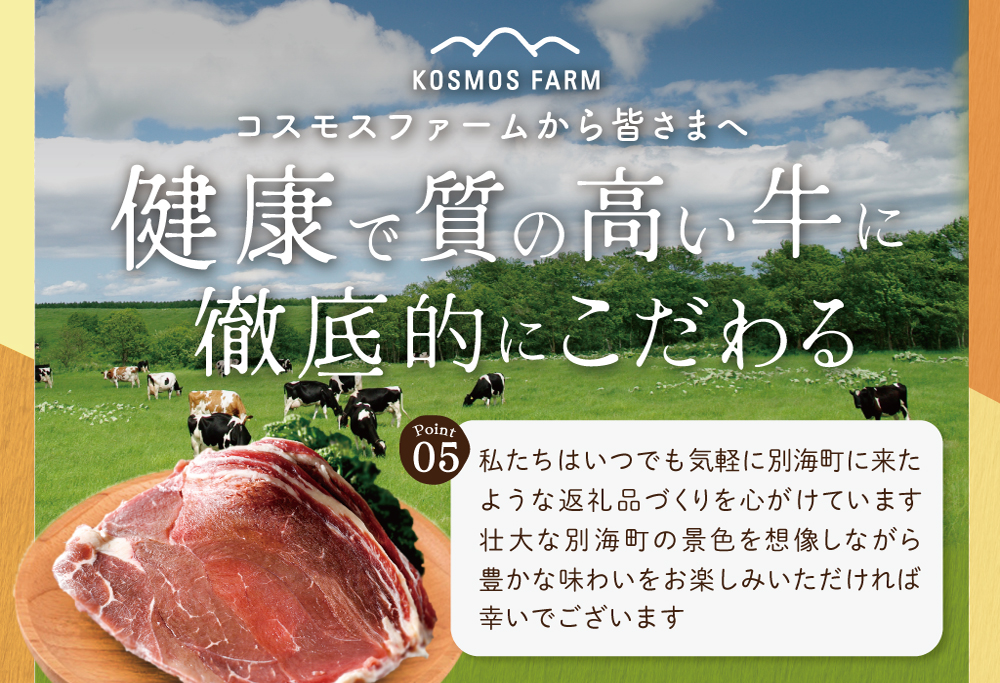 北海道 別海町 産 牛肉 切り落とし 1kg（200g×5パック）【CO0000013】