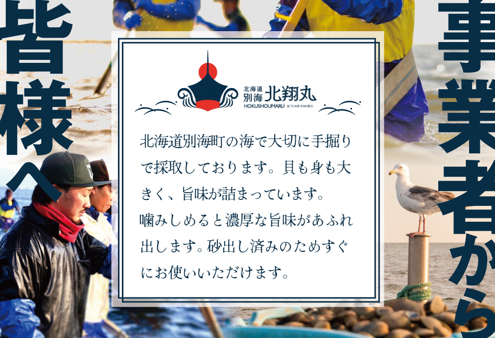 北海道 道東産 アサリ中 3kg (冷凍)　約 300g ×10 袋