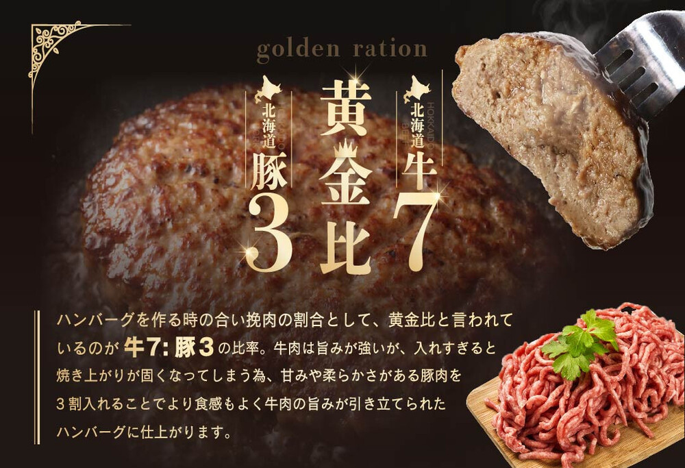 ふるさと納税 和牛 粗びき 生 ハンバーグ 4個セット デミグラスソース付き 160ｇ×4袋 北海道白老町 ふるさと納税 定期便 12カ月 和牛 粗びき 生 ハンバーグ 4個セット