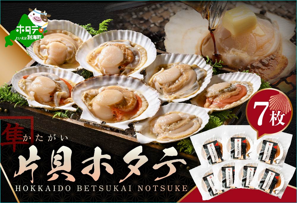 北海道 別海町 野付産 片貝 ホタテ 7枚【KO0000005】
