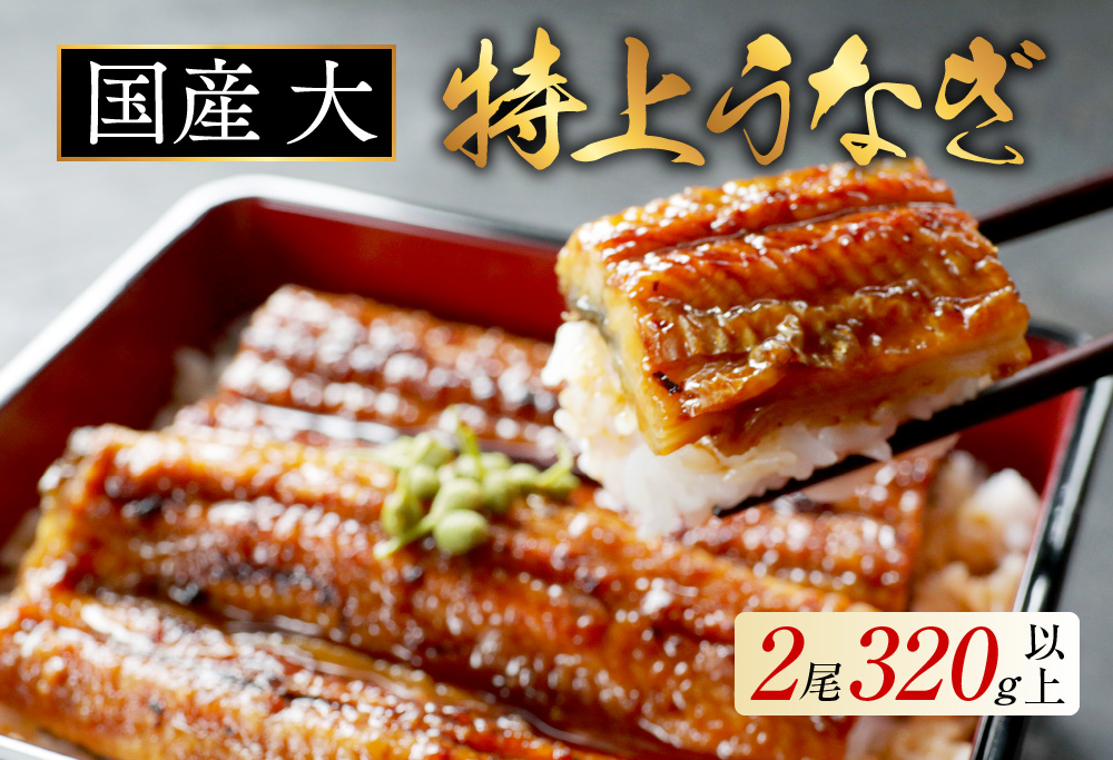 国産　大　特上うなぎ 2尾 合計 320g 以上