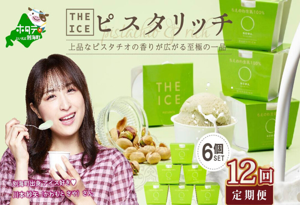 【毎月定期便】【THE ICE】ピスタリッチ6個セット×12ヵ月定期便【be003-1068-100-12】( アイス ジェラート )