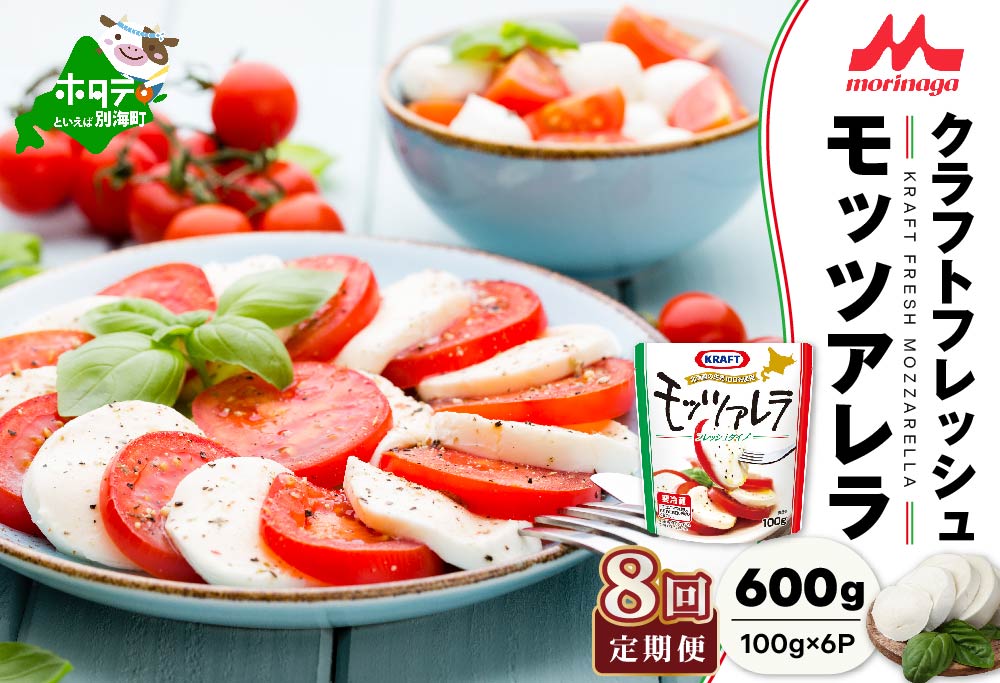 【定期便】森永乳業 モッツァレラチーズ 600g(100g×6P) × 8ヵ月【全8回】