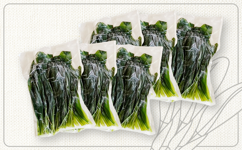 行者にんにくグリーン行者×6袋 （葉部）【20011】