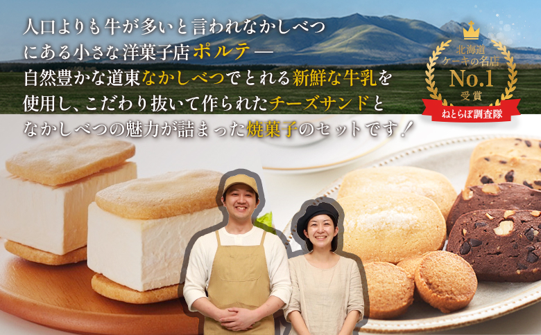 【Google口コミ星4.9の洋菓子店】極濃チーズサンド(4個入)×1　特選ギフト 味覚のふきだまり（13個入 計450g）【52011】