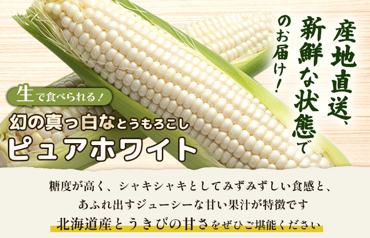 【2026年度発送分】上原農場直送　有機栽培とうもろこし (ピュアホワイト) 約10kg 約20本前後【66017】