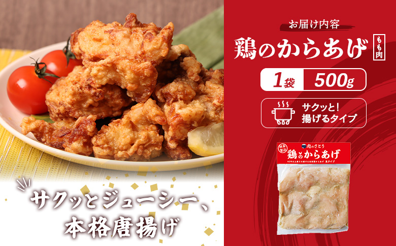 【揚げるタイプ】鶏のからあげ もも500g（500g×1パック）【35049】