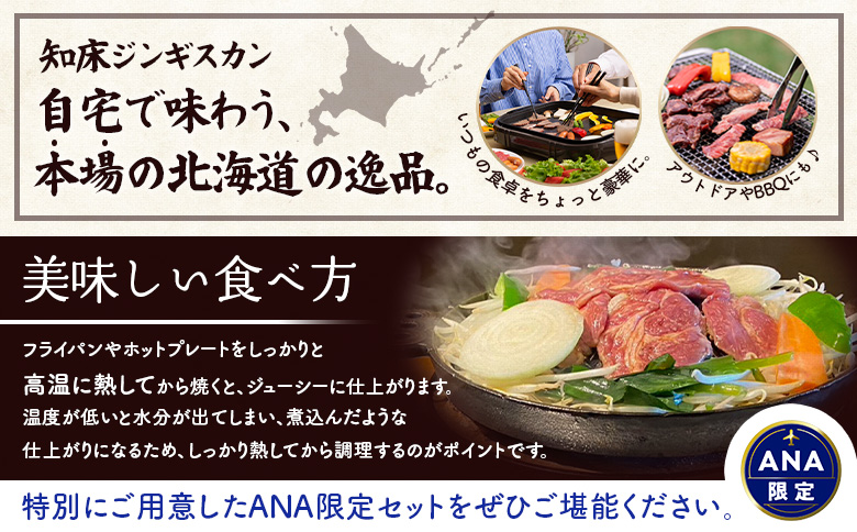 【ANA限定】知床ジンギスカン店「そら」知床ジンギスカン味付き生ラム肩ロース600g（300g×2）【16019】