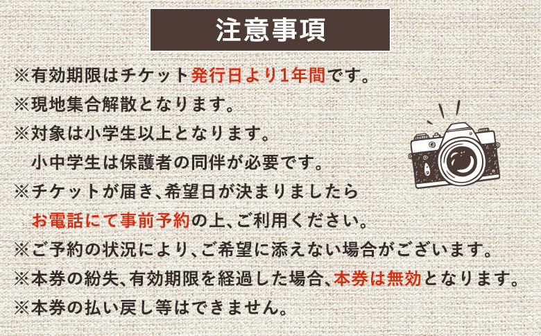 まちなか散策フォトツアー体験チケット(１人分)【32012】