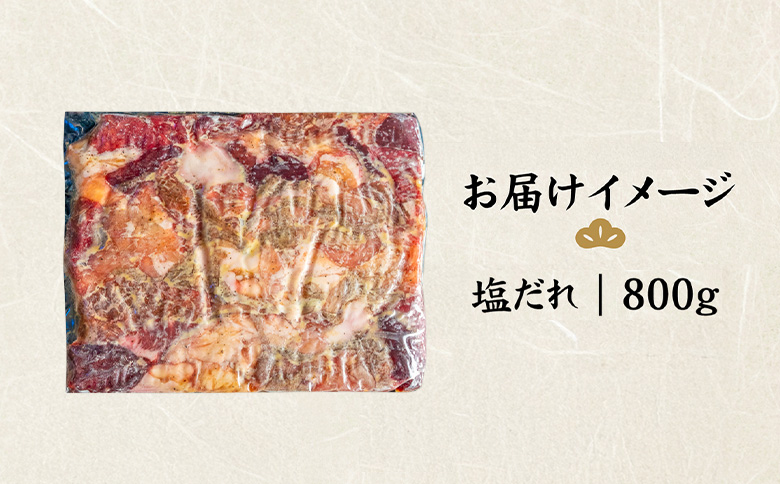 北海道産 厳選ホルモン盛り合わせ800g　塩だれ【57003】