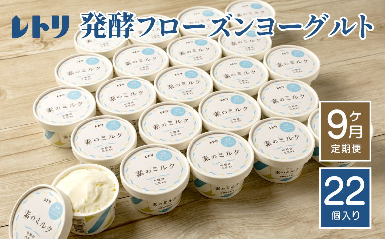 【定期便：全9回】北海道 フローズンヨーグルト×22個【11162】 22個×9回