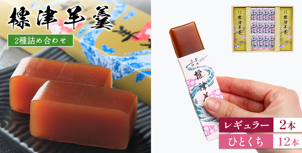標津羊羹2種セット（レギュラーサイズ×2個、一口サイズ×12個）【2200101】