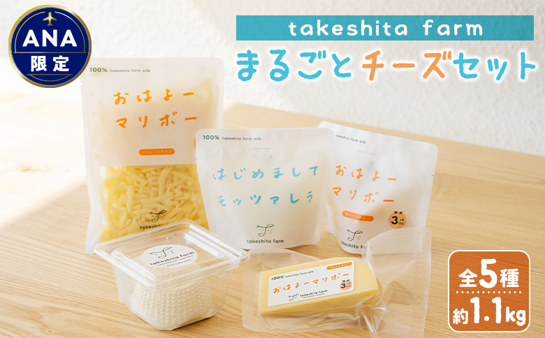 [ANA限定]竹下牧場 takeshita farm まるごとチーズセット 計1.1kg[24020]