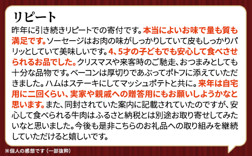 【無添加・無着色】こだわり加工品セットA(ハム・ソーセージ等1200g)  詰め合わせ 人気 ギフト【配送不可地域：離島】