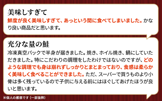 北海道道東産　活き〆時知らず鮭半身切身(小)約900g-1kg 北海道 人気 おすすめ さけ 天然【配送不可地域：離島】