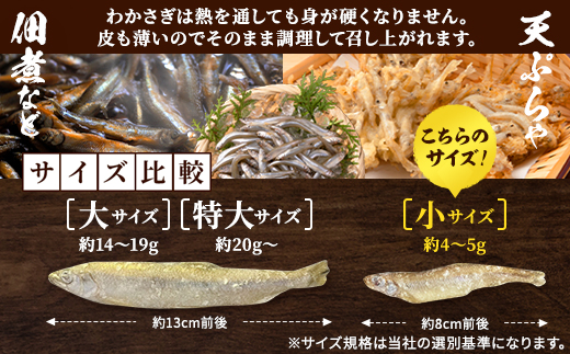 北海道産　冷凍わかさぎ(小)1kg【最大約8cm、重さ4～5g】　おすすめ　おいしい　天然【配送不可地域：離島】