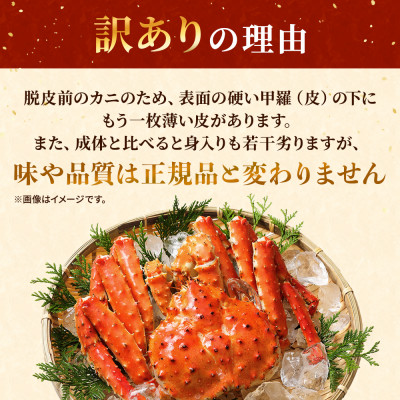 北海道道東産　【訳あり】ボイル冷凍本タラバガニ1.0～1.1kg×1杯【配送不可地域：離島】