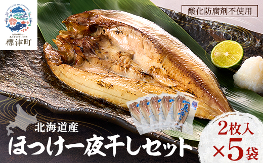 北海道産 天然ほっけ一夜干しセット 2枚入×5袋　干物 ホッケ 北海道産 冷凍【配送不可地域：離島】