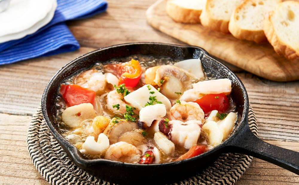 羅臼産のタコ、イカをふんだんに使ったシーフードミックス　500g