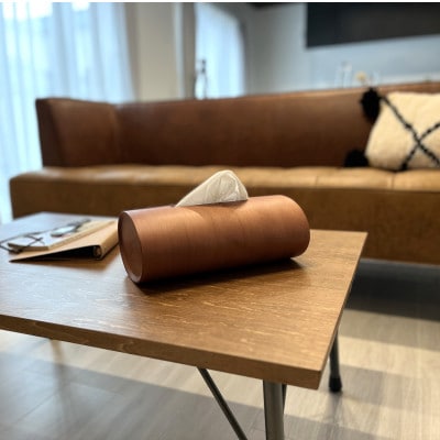 BUNACO　IB-T2397　ティッシュボックスSWINGスリム(キャラメルブラウン)