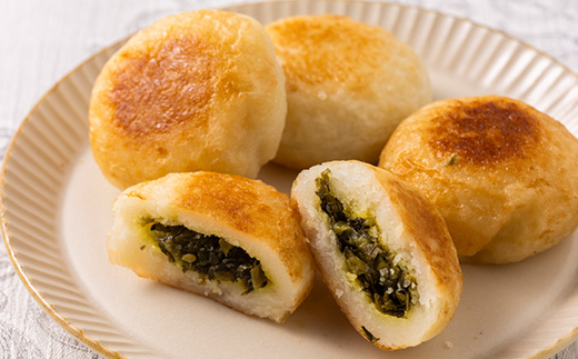 いももち(めじゃも)ゴマ高菜味　1袋4個入り(1個40g)×5袋【配送不可地域：離島】