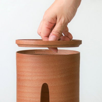 BUNACO　IB-T2397　ティッシュボックスSWINGスリム(キャラメルブラウン)