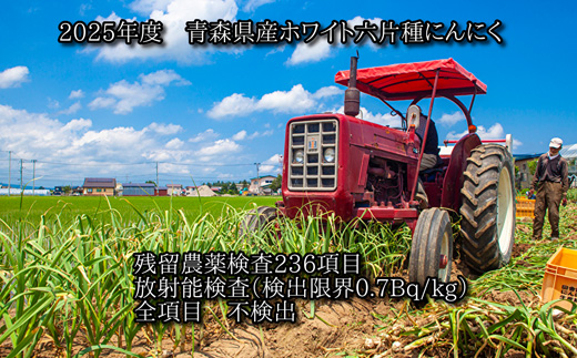 青森県産ホワイト六片種にんにく 1kg 大玉 (贈答用)