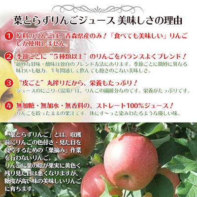 葉とらずりんごジュース　1000g×12本入り