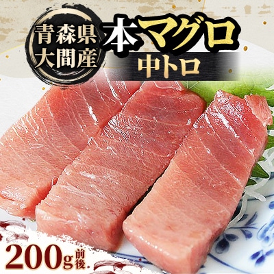 大間産本マグロ 中トロ 200g前後(約2人前)【配送不可地域：離島】