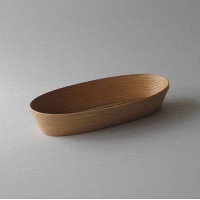 BUNACO　IB-C622　オーバルボックス　Mサイズ(ライトブラウン)