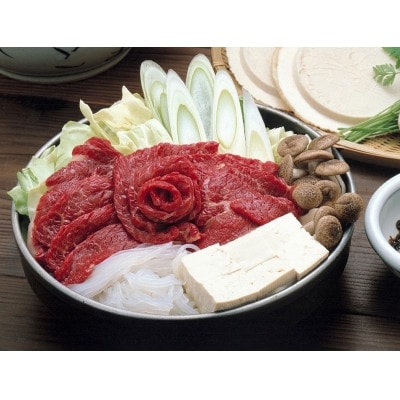 桜鍋用馬肉(上肉)+たれセット(4人前)【配送不可地域：離島】