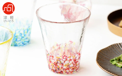 津軽びいどろ にほんの色タンブラー2種(舞う桜・雪の灯)