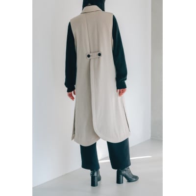 [KAPOK KNOT] カポック ダウン ロングベスト レディース ベージュ S 1着