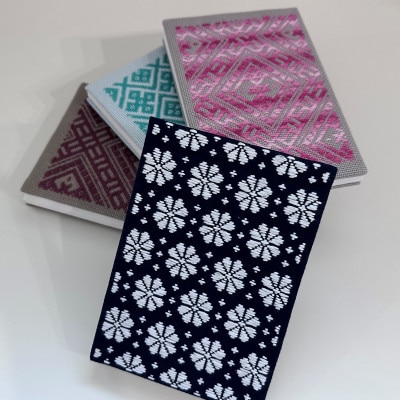 【選べる柄】青森伝統工芸　こぎん刺し御朱印帳 C