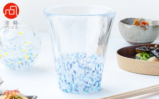 津軽びいどろ にほんの色タンブラー2種(舞う桜・雪の灯)