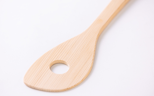 青森ヒバ　炒めベラ(穴あき)と菜箸セット