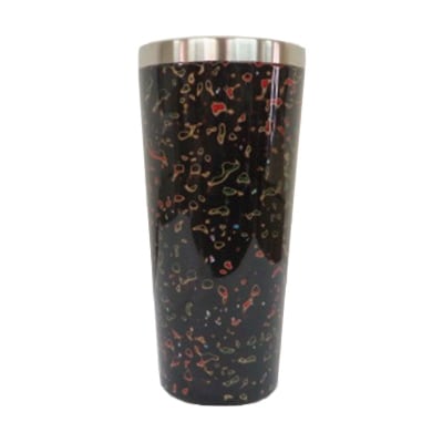 津軽塗螺鈿タンブラー(黒)中型【刑務作業製品】