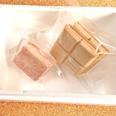 フォアグラスモーク100gと角せんべいセット【配送不可地域：離島】