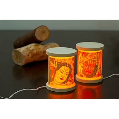 総青森ひば使用　青森ねぶた柄間接照明