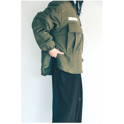 [KAPOK KNOT] カンガルーパーカー UNISEX オリーブ Lサイズ1着 カポック ダウン