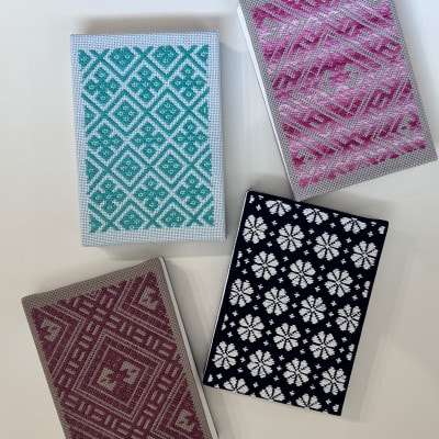 【選べる柄】青森伝統工芸　こぎん刺し御朱印帳 D