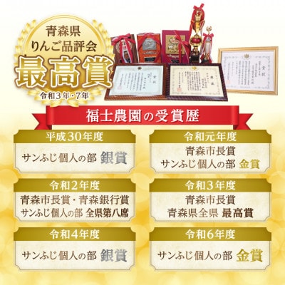 【希少品種が必ず2玉入る!】サンふじ+きみと 糖度14以上保証 計3kg 訳有 家庭用 品評会最高賞【配送不可地域：離島】