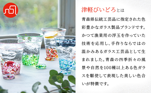 津軽びいどろ にほんの色タンブラー2種(舞う桜・雪の灯)