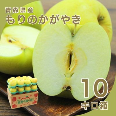 【10月下旬より発送開始】産地直送 青森県産もりのかがやき 10キロ箱 28～46玉 青森県産りんご【配送不可地域：離島】