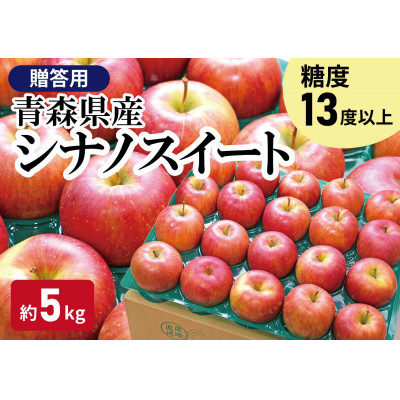 【青森市産】糖度13度以上!1番手限定 贈答用りんご(シナノスイート) 約5kg【配送不可地域：離島・沖縄県】