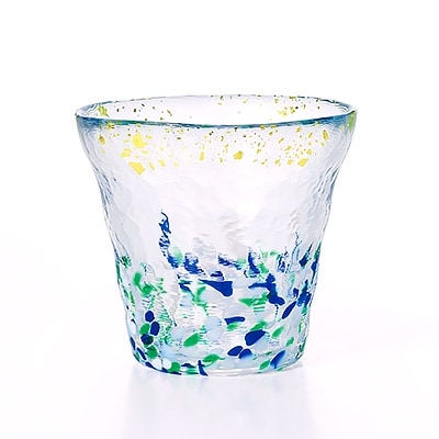 津軽びいどろ 金彩ロックグラス 宵